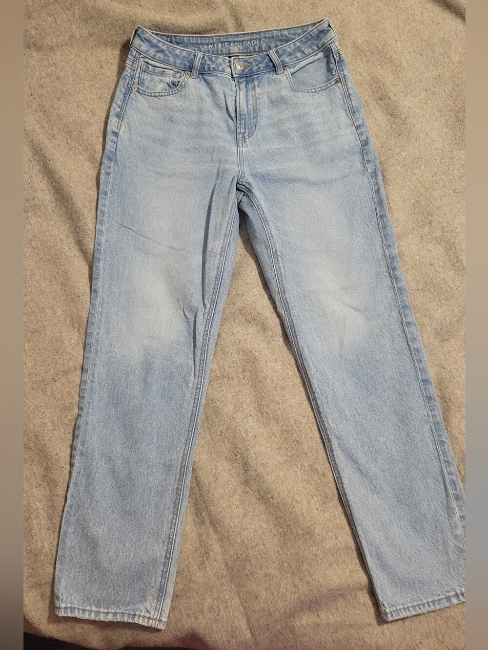 American Eagle Light Blue Straight Leg Women’s Jeans Strigid Size 8